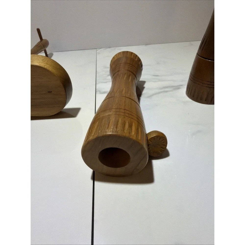 Haenlein Winterthur Vintage  Salt And Pepper Grinders With Caddy